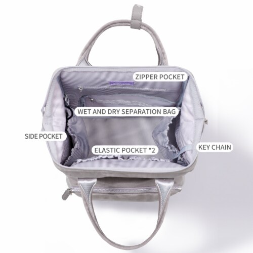 Sunveno Corduroy Diaper Bag Backpack Perspective: back