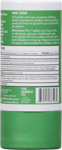 The Humble Co.® Mint Toothpaste Tablets Perspective: back
