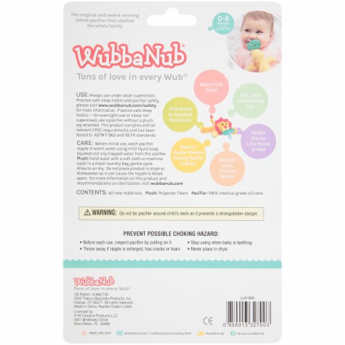 WubbaNub Puppy Infant Pacifier Perspective: back