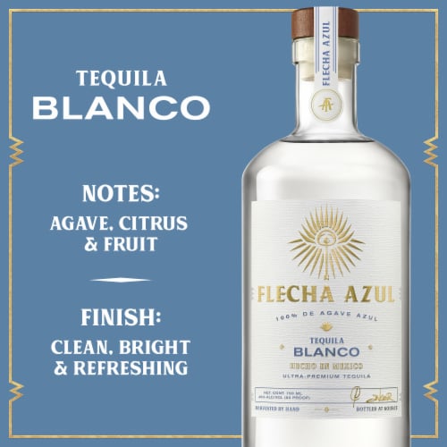 Flecha Azul Tequila Blanco Perspective: back