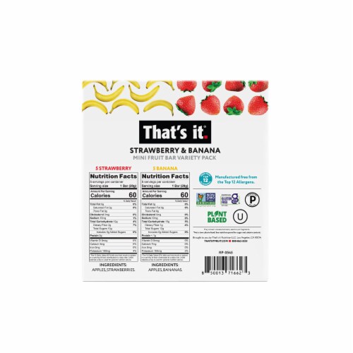 That's It® Mini Fruit Bars Variety Pack Perspective: back