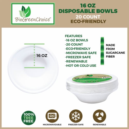 16 oz Eco-Friendly Disposable Soup Bowl (240 Count) Perspective: back