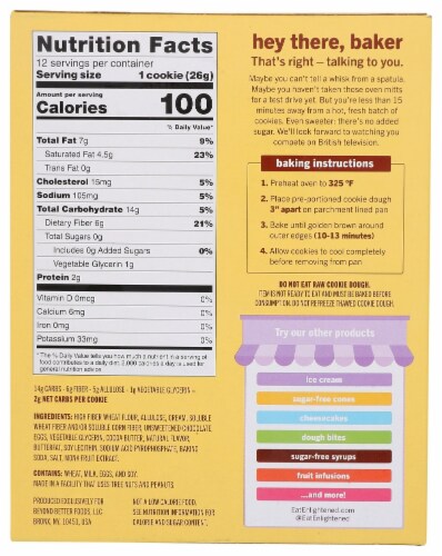 Enlightened® Chocolate Chip Cookie Dough Perspective: back