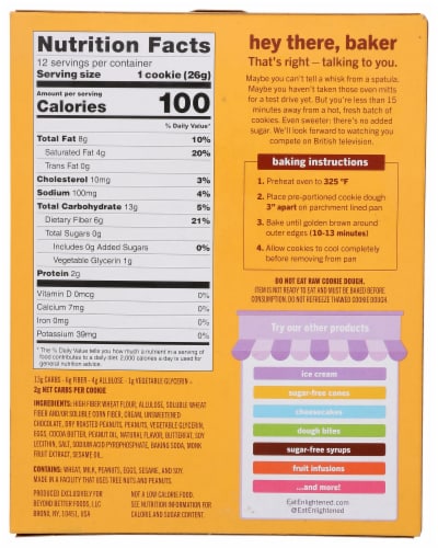 Enlightened® P.B. Chocolate Chunk Cookie Dough Perspective: back