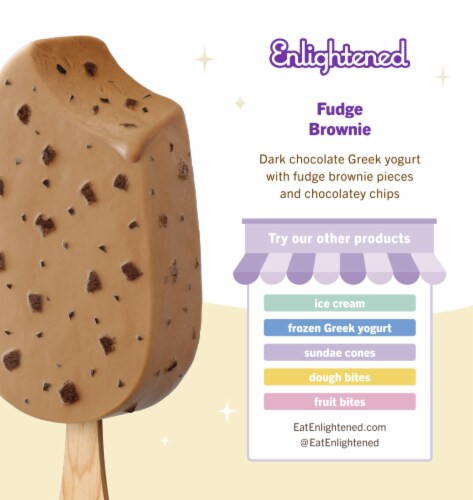 Enlightened® Fudge Brownie Greek Yogurt Bars Perspective: back