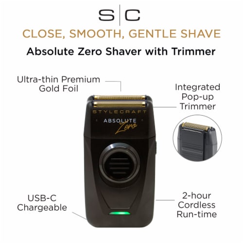 StyleCraft Absolute Zero Pro Finishing Foil Shaver with Retractable Trimmer, 1 Kroger