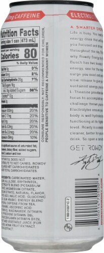 Rowdy® Energy Cherry Limeade Energy Drink Perspective: back