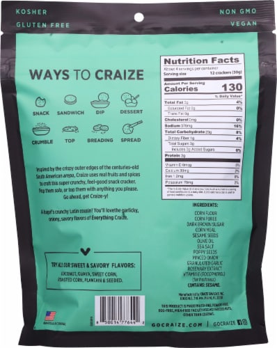 Craize® Toasted Snack Crackers Everything - 4 oz (113 g) Perspective: back