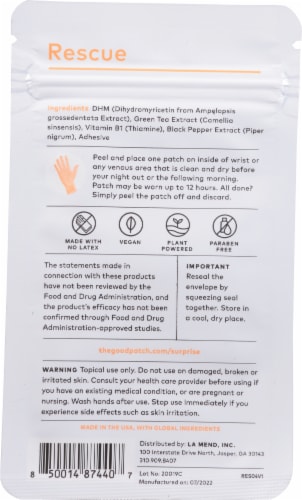 The Good Patch® Rescue Plant Face Patches Perspective: back