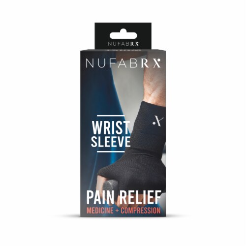 Nufabrx Pain Relieving Wrist Compression Sleeve | For Men & Women | One Size Fits All Perspective: back