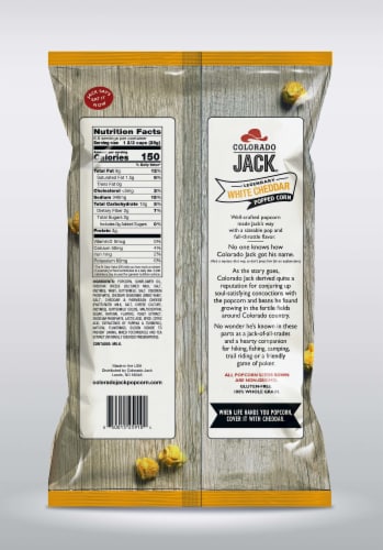 Colorado Jack® White Cheddar Popcorn Perspective: back