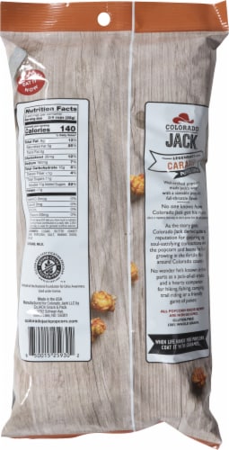 Colorado Jack Popcorn Caramel Popped Popcorn Perspective: back