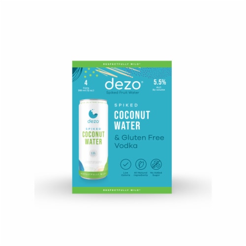 Dezo Spiked Coconut Water Acai Cocktail Perspective: back