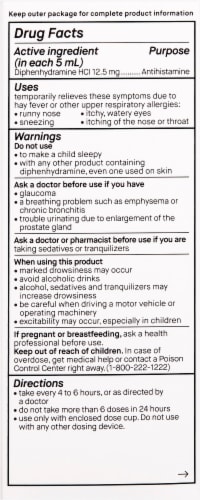 Genexa Kids' Allergy Syrup Perspective: back