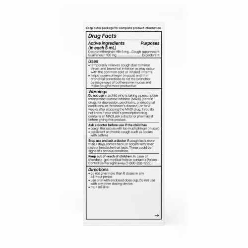 Genexa Kids' Cough & Chest Congestion Syrup Perspective: back