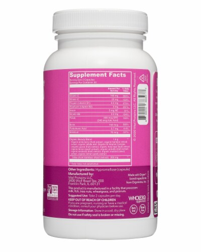 Vital Proteins Beauty Boost Capsules Perspective: back