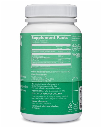 Vital Proteins Feeling Zen Capsules Perspective: back