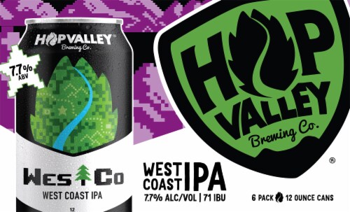 Hop Valley Brewing Co. West Coast IPA Perspective: back