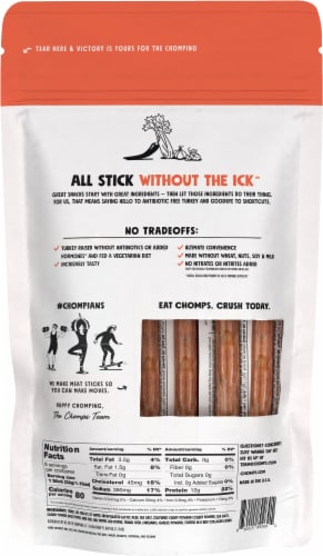 Chomps® Pepperoni Seasoned Turkey Meat Snack Sticks Perspective: back