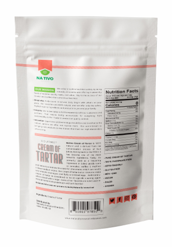 Gourmet Cream of Tartar - 30 oz Bag - Gluten Free - Keto & Paleo - Non GMO Perspective: back