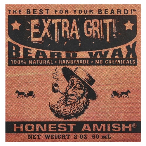 Honest Amish Extra Grit! Beard Wax - 2 oz (60 ml) Perspective: back