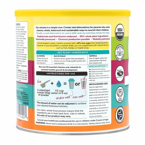 Else™ Nutrition Vanilla Plant-Based Complete Kids Nutrition Perspective: back