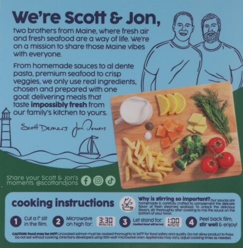 Scott & Jon's™ Lemon Butter Dill Salmon Pasta Bowl Perspective: back