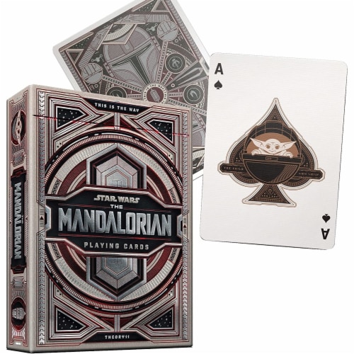 Theory11 Mandalorian Playing Card Deck Paper 1 Unit Black Red Perspective: back