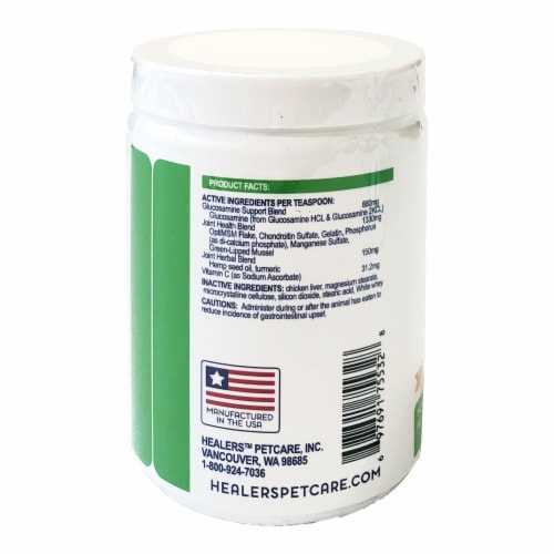 Healers Hip and Joint Care Powder Perspective: back