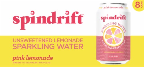 Spindrift® Pink Lemonade Flavored Sparkling Water Cans Perspective: back