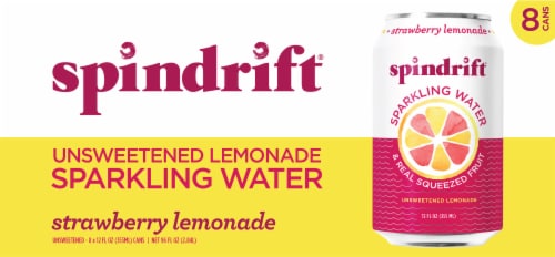 Spindrift® Strawberry Lemonade Sparkling Water Perspective: back