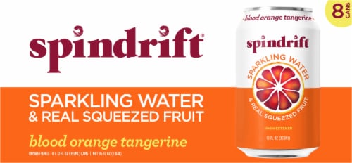 Spindrift® Blood Orange Tangerine Flavored Sparkling Water Cans Perspective: back