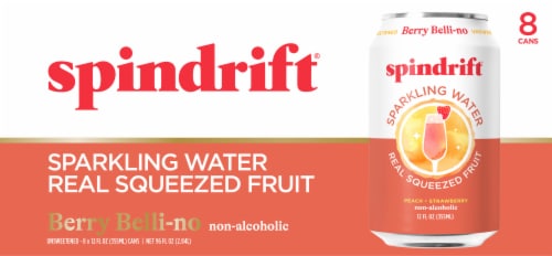 Spindrift® Peach Strawberry Sparkling Water Perspective: back