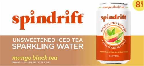 Spindrift® Mango Black Tea Sparkling Water Cans Perspective: back