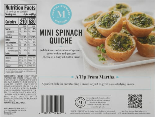 Martha Stewart Spinach Quiche Bites Perspective: back