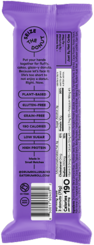 Drumroll® Chocolate Glazed Mini Protein Donuts Perspective: back