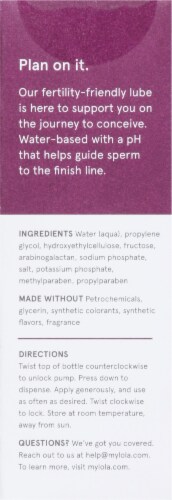 LOLA Unscented Fertility Friendly Lubricant Perspective: back