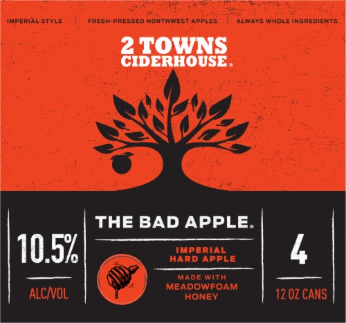 2 Towns Ciderhouse Imperial Apple Hard Cider Perspective: back