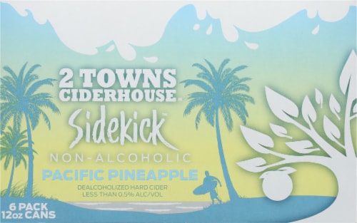 2 Towns Ciderhouse® Sidekick™ Non-Alcoholic Pacific Pineapple Perspective: back