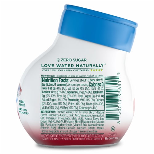 Stur™ Black Raspberry Water Enhancer Bottle Perspective: back
