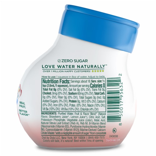 Stur™ Strawberry Lemonade Water Enhancer Bottle Perspective: back