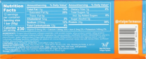 Vital Performance™ Salty Chocolate Peanut Protein Bars Perspective: back