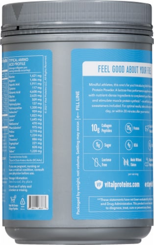 Vital Performance™ Vanilla Protein Powder Perspective: back