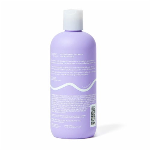 Function of Beauty Custom Wavy Hair Shampoo Base with Fermented Rice Water Perspective: back