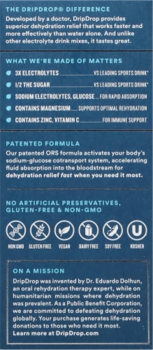 Drip Drop® Electrolyte Bold Variety Pack Drink Mix Packets Perspective: back