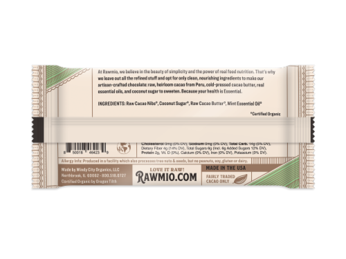 Rawmio Essentials 70% Cacao Dark Chocolate Bars Perspective: back