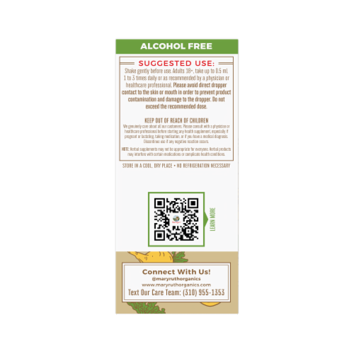 Maryruth's® Organic Maca Root Liquid Extract Perspective: back