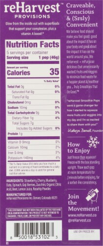 reHarvest™ Provisions Superfood Smoothie Very Berry Glow Pops Perspective: back