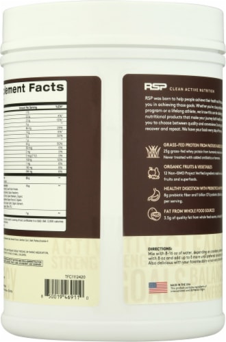 RSPNutrition Truefit® Chocolate Dietary Supplement Perspective: back