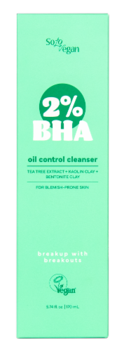 SoloVegan 2% BHA Oil Control Gel Cleanser Perspective: back